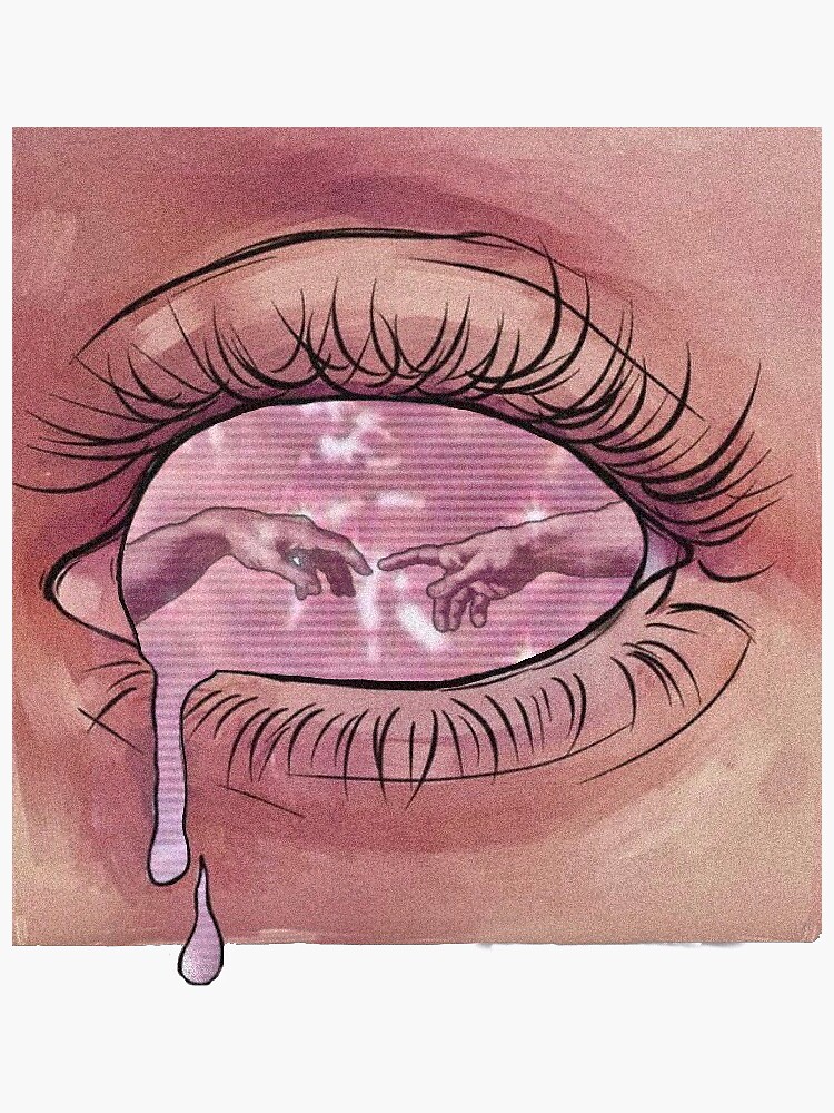 "Glowing Eye " Sticker for Sale by sugarybitter Redbubble