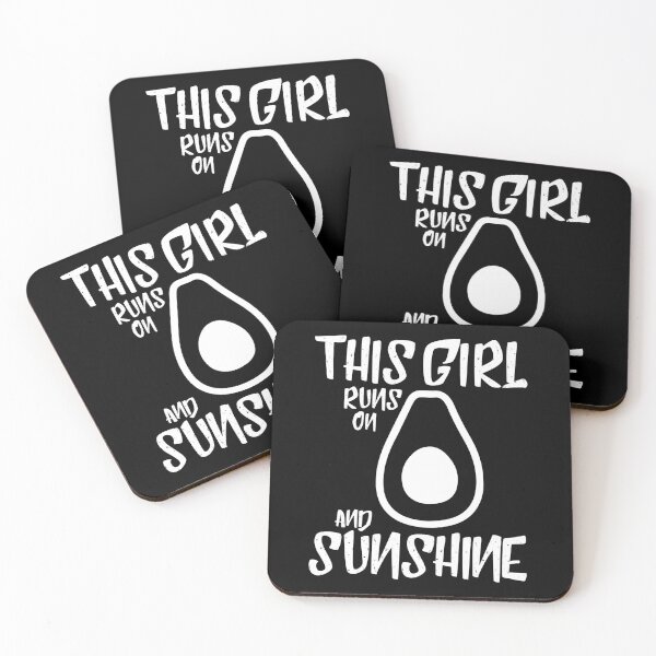 Item preview, This Girl Runs on Avocado and Sunshine designed and sold by GravitiTees.