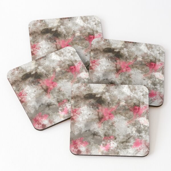 Item preview, Abstract Pink and Gray Digital Watercolor- Waves of Anxiety - Gift for Anxiety Sufferers  designed and sold by kristyleeprint.