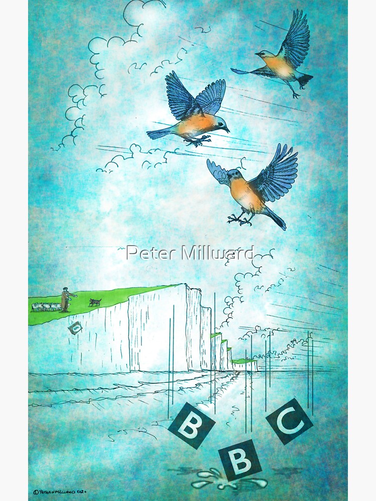 "There'll be Bluebirds over the White Cliffs of Dover" Sticker by
