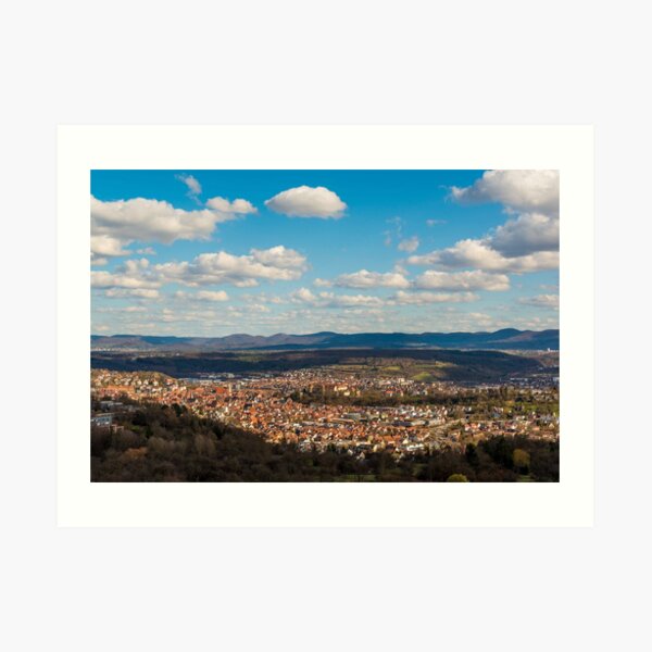 Tübingen Panorama 2 Art Print