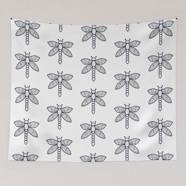 Item preview, Black and White Dragonfly designed and sold by artsyANTcreatns.