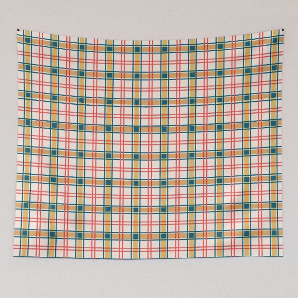 Item preview, Traditional Japanese Vintage Complex Plaid Koushi Pattern in Multicolor designed and sold by Charredsky.