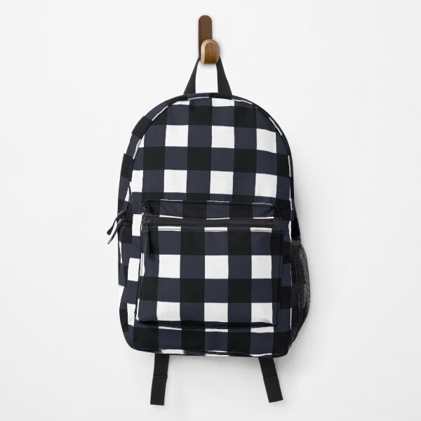 Item preview, Traditional Japanese Vintage Gingham Plaid Koushi Pattern in Navy Indigo designed and sold by Charredsky.