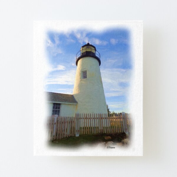 Pemaquid Point Lighthouse Art Print New Harbor ME Light poster gift ocean Gift