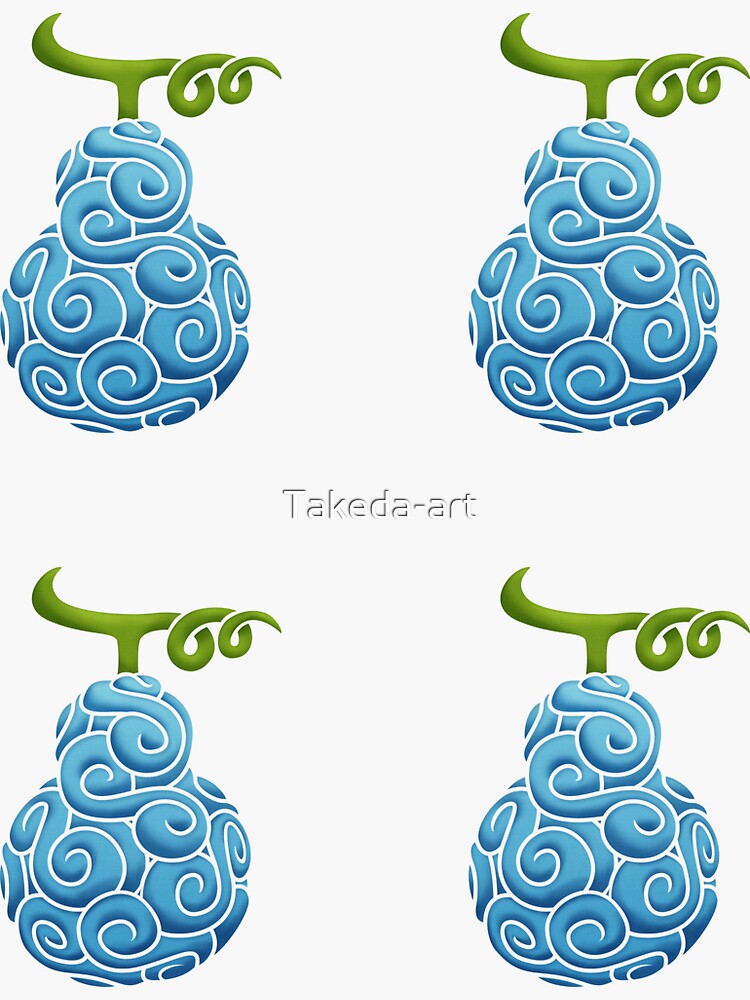 "Quake Quake Fruit (Gura Gura no Mi)" Sticker for Sale by Takedaart