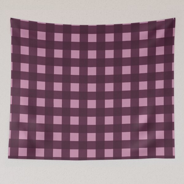Item preview, Traditional Japanese Vintage Gingham Plaid Koushi Pattern in Purple designed and sold by Charredsky.