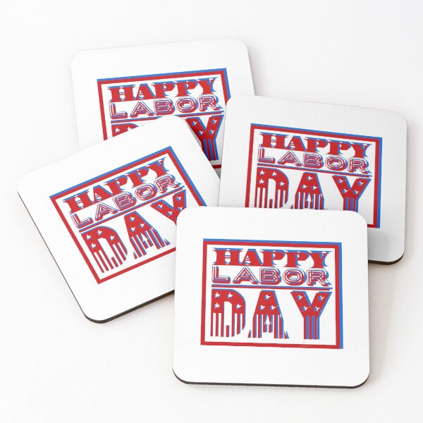 Item preview, Red and Blue American Flag Happy Labor Day designed and sold by Life Is Beautiful.
