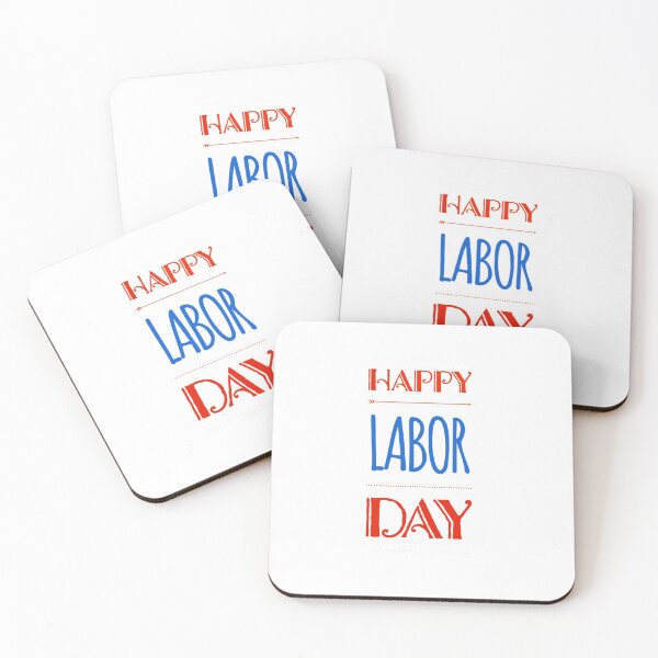 Item preview, Simple Red Blue White Happy Labor Day designed and sold by Life Is Beautiful.