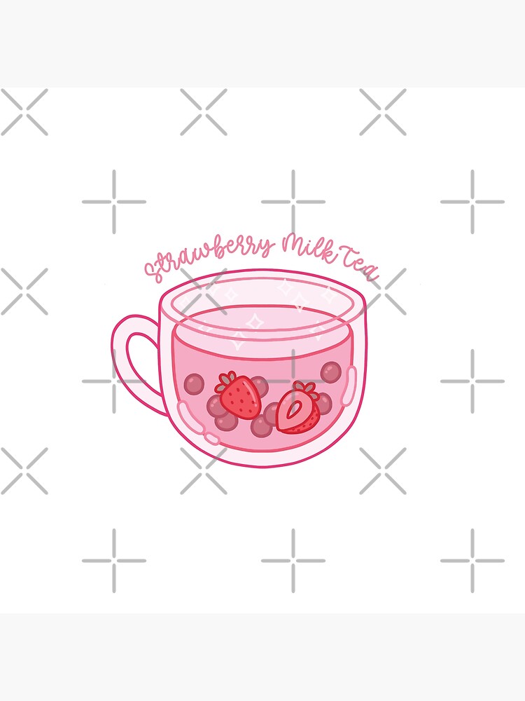 Cute Pastel Pink Aesthetic Strawberry Pattern Coffee Mug for Sale by  noryushi