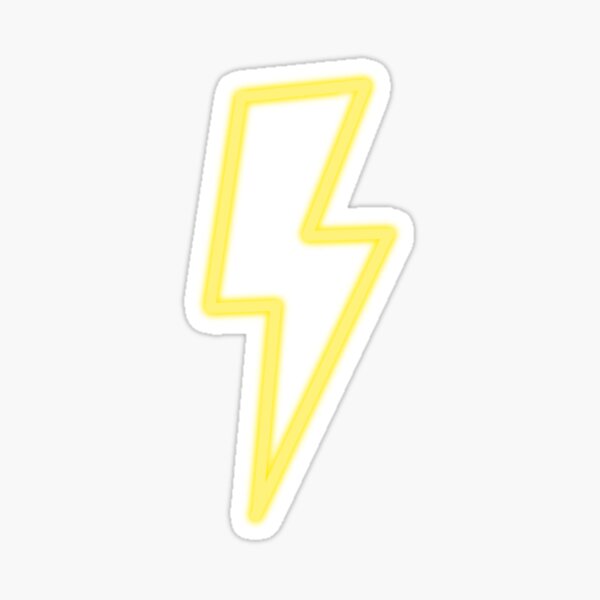 yellow neon lightning bolt