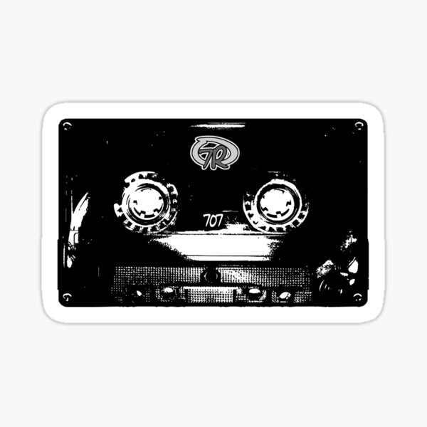 Cassette Logo - Grey 707 Sticker