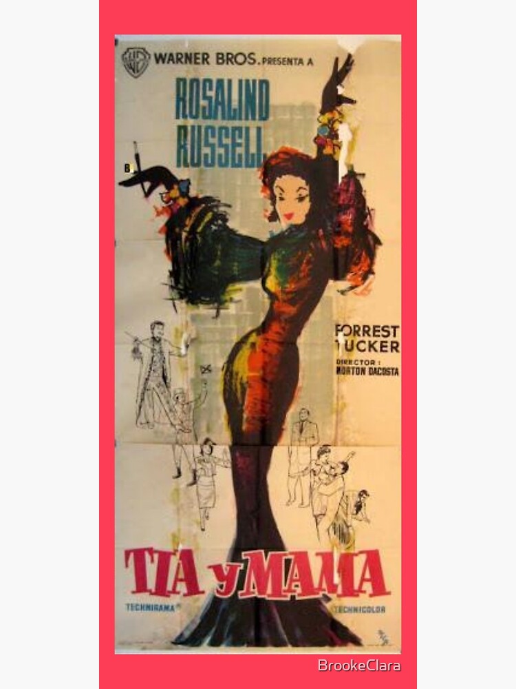 Auntie Mame, Rossalind Russell, Vintage, Spanish film poster, Tia y Mama by BrookeClara