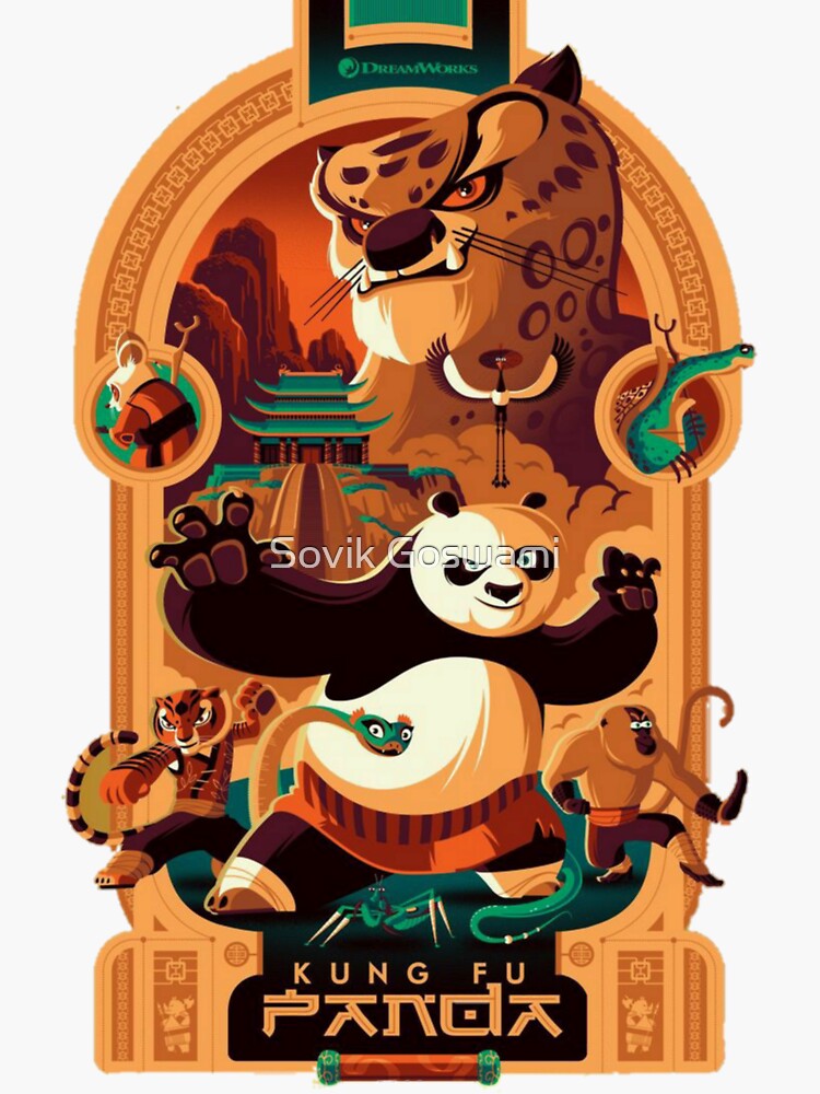 "Kung fu panda" Sticker for Sale by Sovikgoswami Redbubble