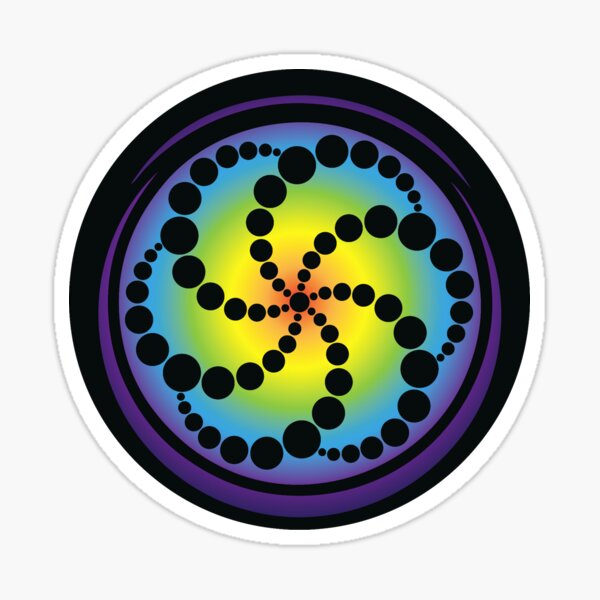 Hex Spiral Crop Circle Sticker