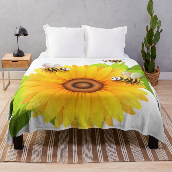 Artikelvorschau, Schöne Sonnenblume und Bienen entworfen und verkauft von pugmom4.