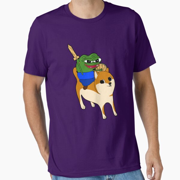 Item preview, Peepo riding Doge in glory to battle designed and sold by MrBigBadger.