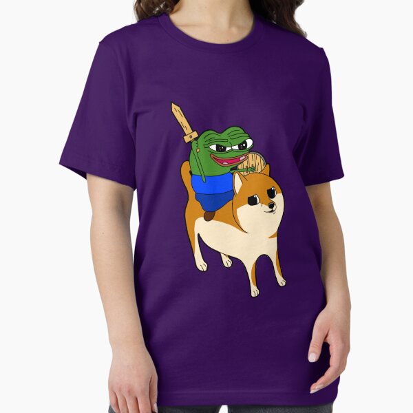 Item preview, Peepo riding Doge in glory to battle designed and sold by MrBigBadger.