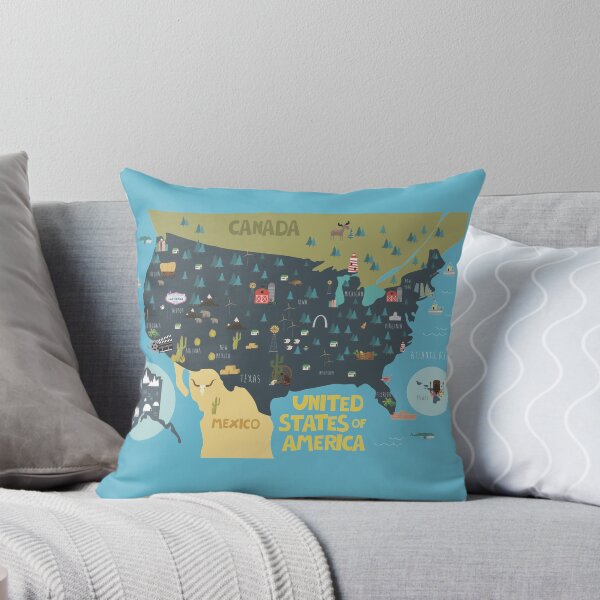 Item preview, USA illustrated map designed and sold by Trio's Stuff.
