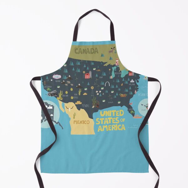 Item preview, USA illustrated map designed and sold by Trio's Stuff.
