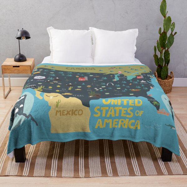 Item preview, USA illustrated map designed and sold by Trio's Stuff.