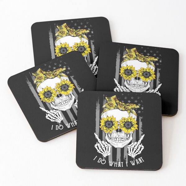 Item preview, I do What I Want Sunflower Skull designed and sold by jackie-mai26.