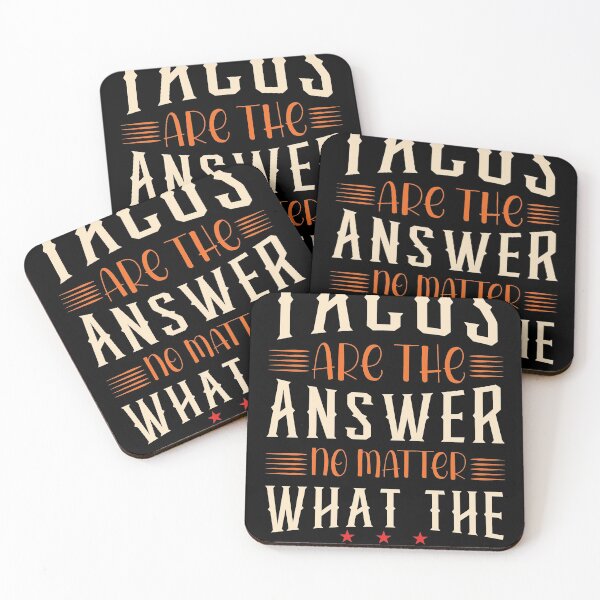 Item preview, Tacos are answers to evrything funny shirt designed and sold by Grinover.