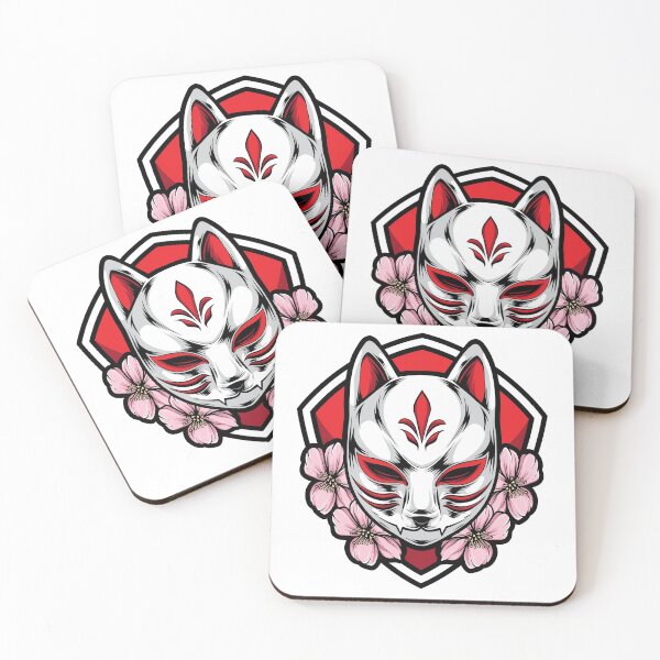 Item preview, Kitsune Mask With Sakura designed and sold by JTS STORE.