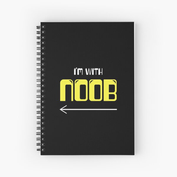 I M With Noob Roblox Reverse Spiral Notebook By T Shirt Designs Redbubble - i m with noob roblox