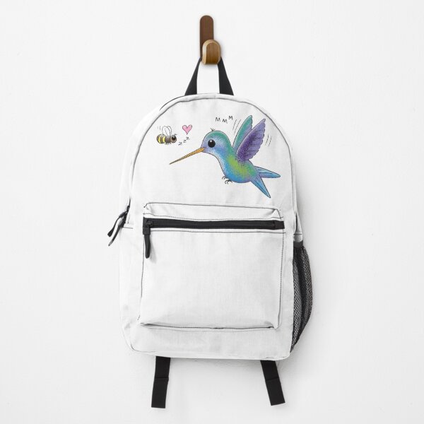 Item preview, Cute bee and hummingbird cartoon illustration designed and sold by FrogFactory.