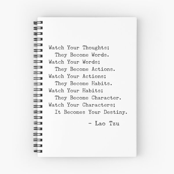 Item preview, Watch Your Thoughts; They Become Words - Lao Tzu Inspirational & Motivational Quotes Gift designed and sold by Better Me.