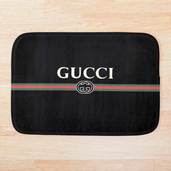 Ligne rouge avec GCC vert Tapis de bain