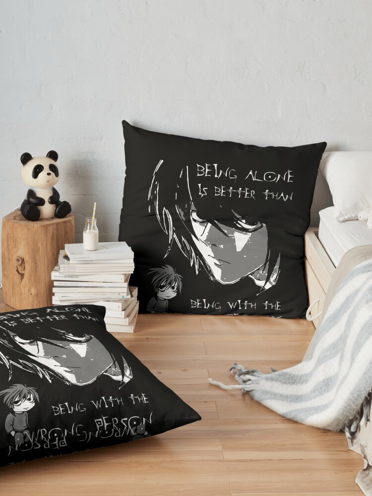 Alternate view of BEING ALONE Floor Pillow