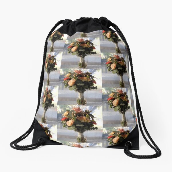 Brides Bouquet - by Avril Thomas,Adelaide wedding venue, south australia wedding venue, adelaide hills wedding venue, fleurieu wedding venue. Drawstring Bag