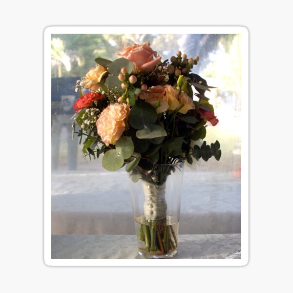 Brides Bouquet by Adelaide Artist Avril Thomas at Magpie Springs Sticker