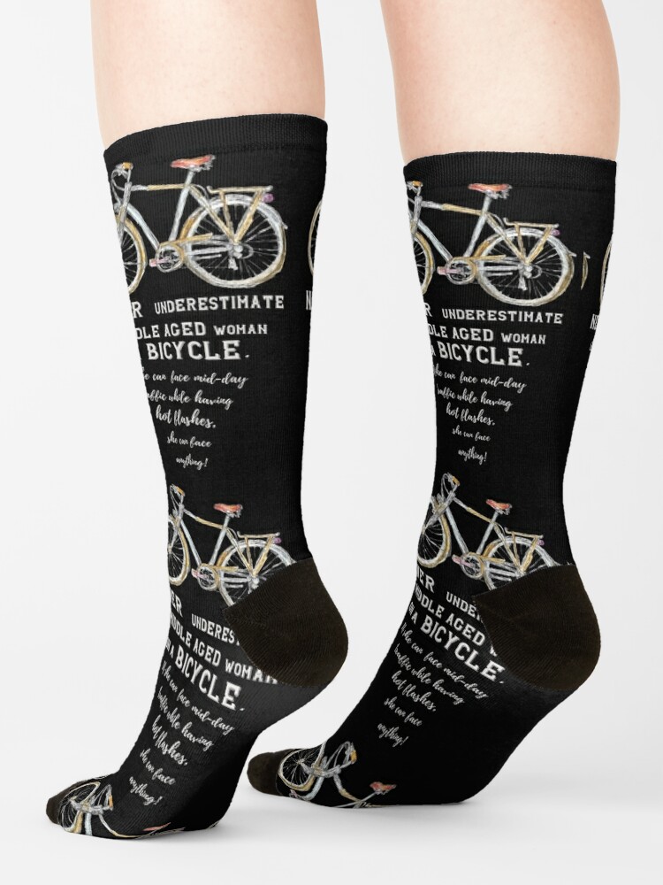 Funny women's novelty socks say BADASS GRANDMA.