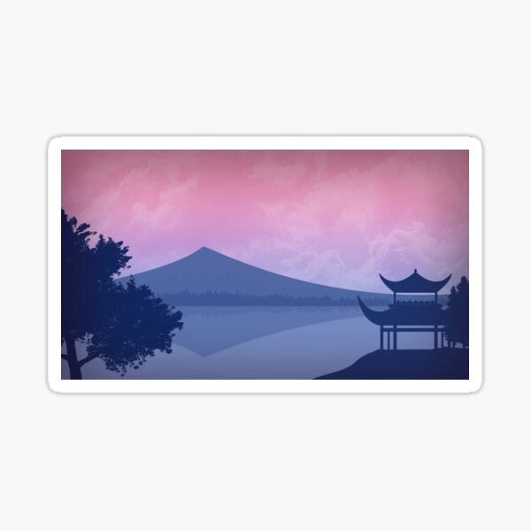 "Japanese Sunrise" Sticker for Sale by Illustriquil Redbubble
