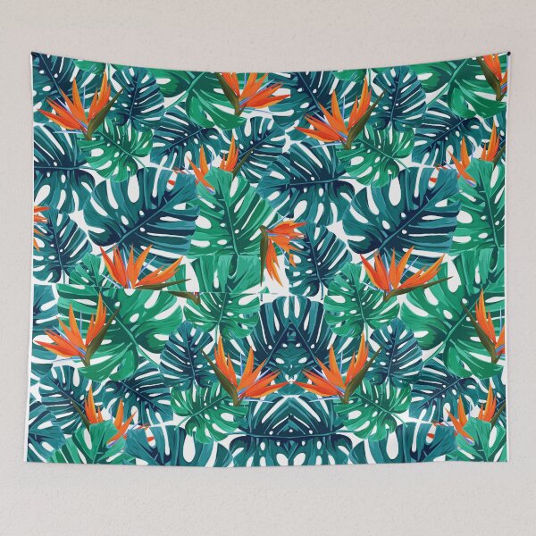 Item preview, Orange green tropical pattern designed and sold by AGDesignstore.