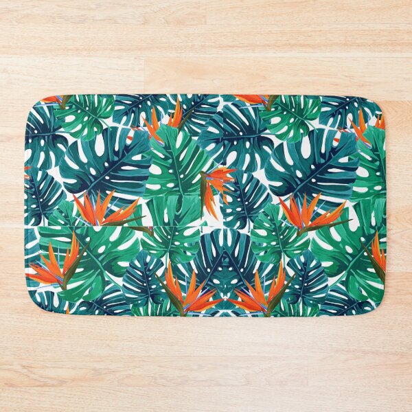 Item preview, Orange green tropical pattern designed and sold by AGDesignstore.