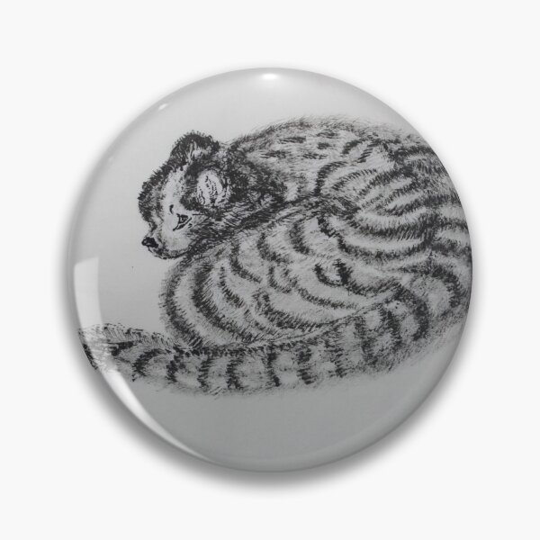 Item preview, Gato en reposo, tinta china, papel de arroz designed and sold by Heltymrf.