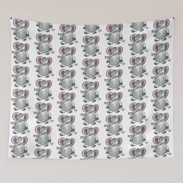 Item preview, Cuddly, Hand-drawn Elephant  designed and sold by AmyVaidStudio.