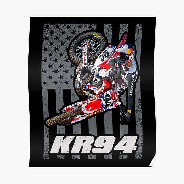Ken Roczen KR94 Drapeau américain 450 94 USA Supercross Champion Poster