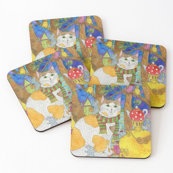 Item preview, Cat, mice and birds on the table. designed and sold by Yovin11.