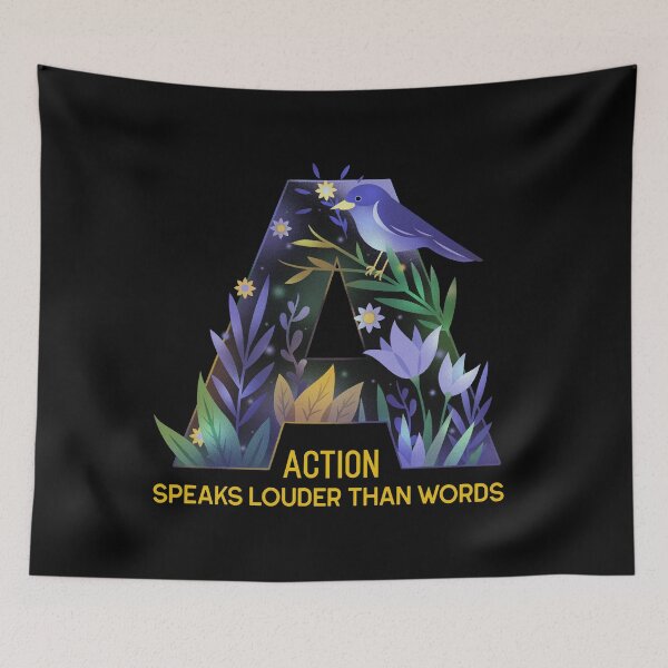 Item preview, Action speaks louder than Words designed and sold by TeeZoneZtore.