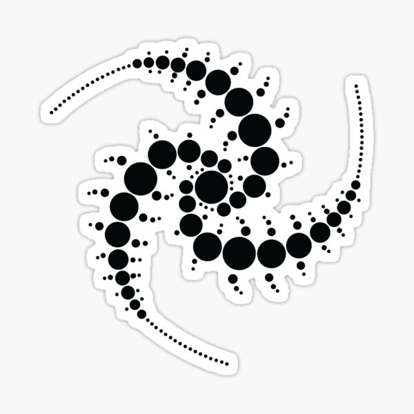 Triple Spiral Crop Circle Sticker