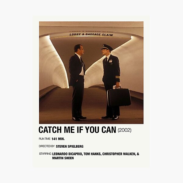Catch Me If You Can (2002) Alternative Film Poster Poster Photographic Print