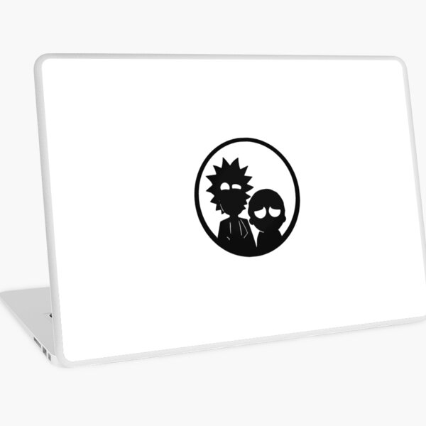 Dad and Son Black cartoon Laptop Skin