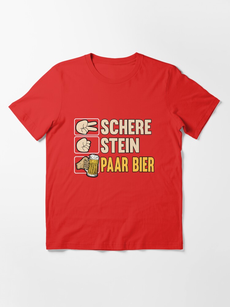 Schere Stein paar Bier Pils Saufen T-Shirt