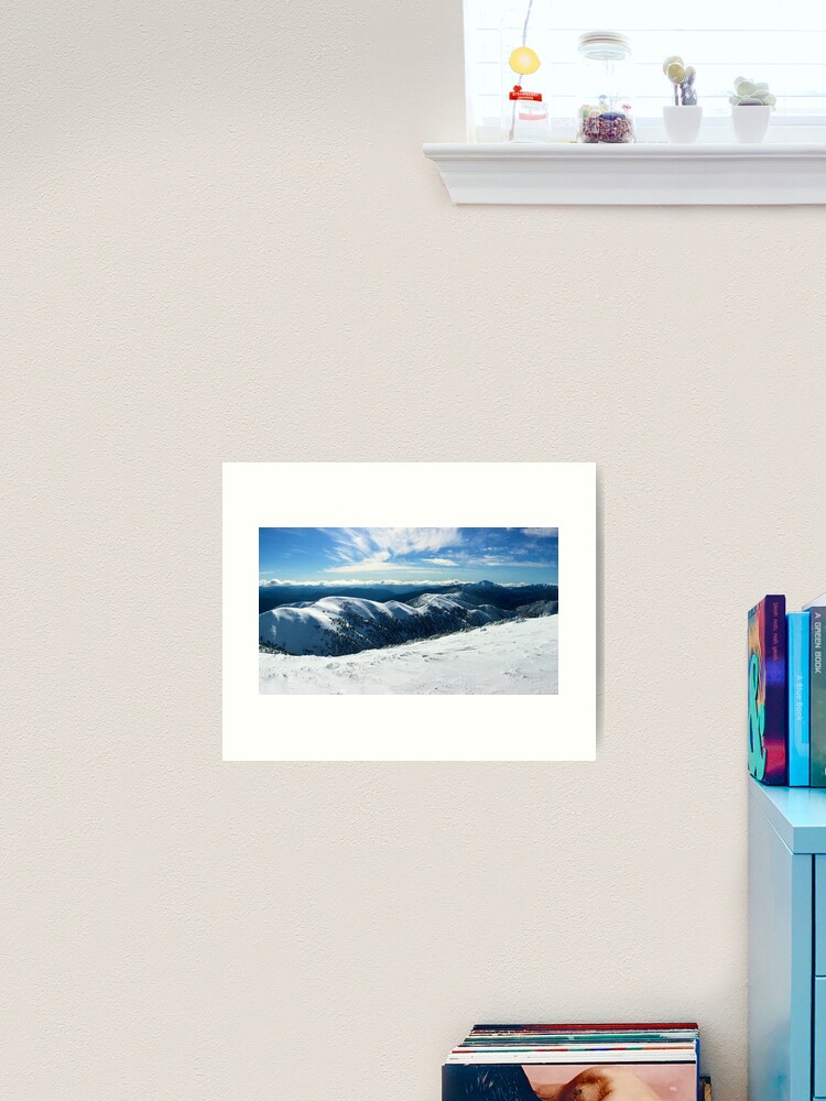 Thumbnail 1 of 3, Art Print, The Razorback to Mt Feathertop, Mt Hotham designed and sold by ajdesignsau.