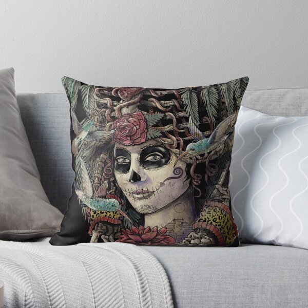 Day of the Dead (Ancient Guardians) Throw Pillow